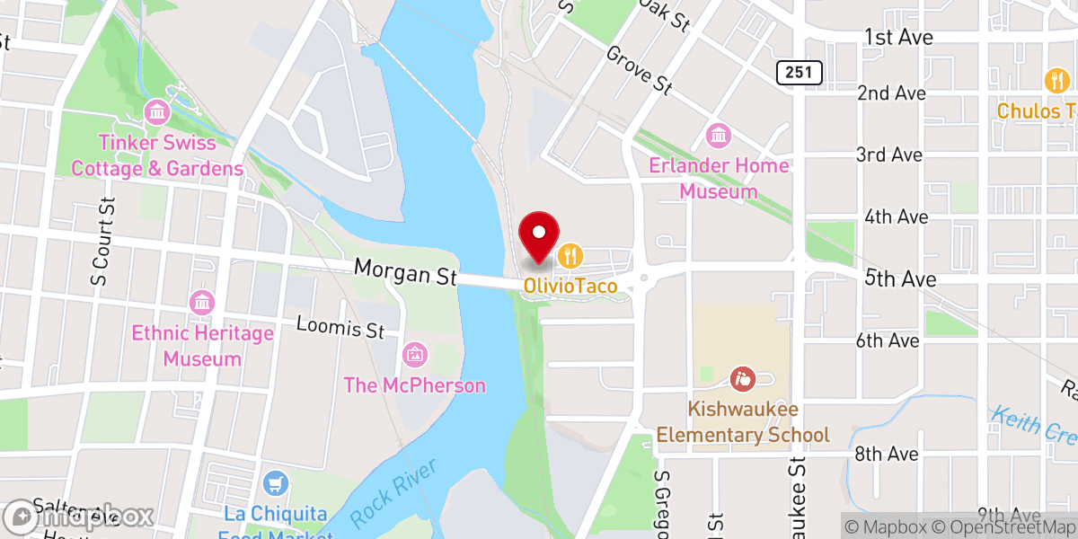 Map showing location of Christ Tabernacle Baptist Church