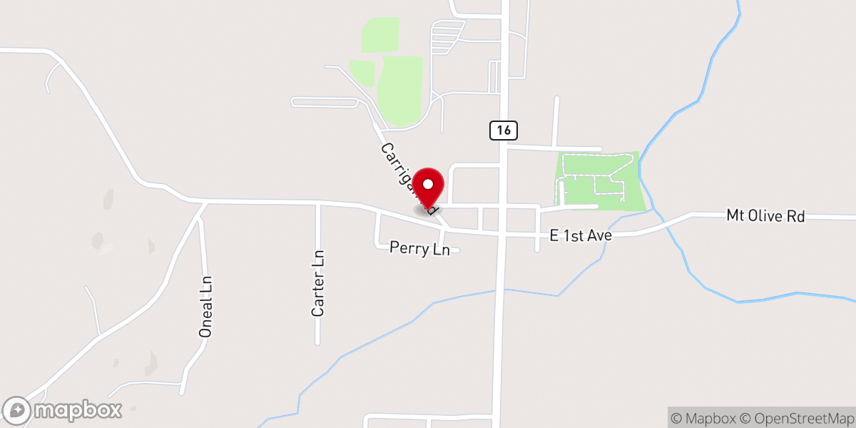 Map showing location of Elkins Church of Christ
