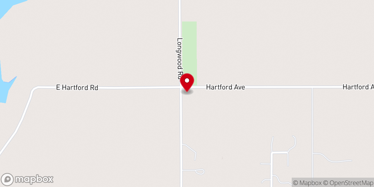 Map showing location of Longwood Church