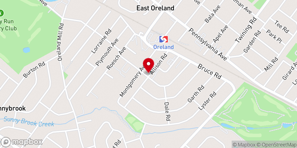 Map showing location of Holy Martyrs Parish