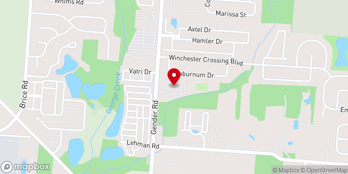 Map showing location of Gender Road Christian Church