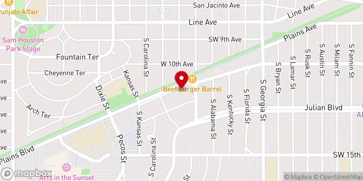 Map showing location of Liberty Baptist Church
