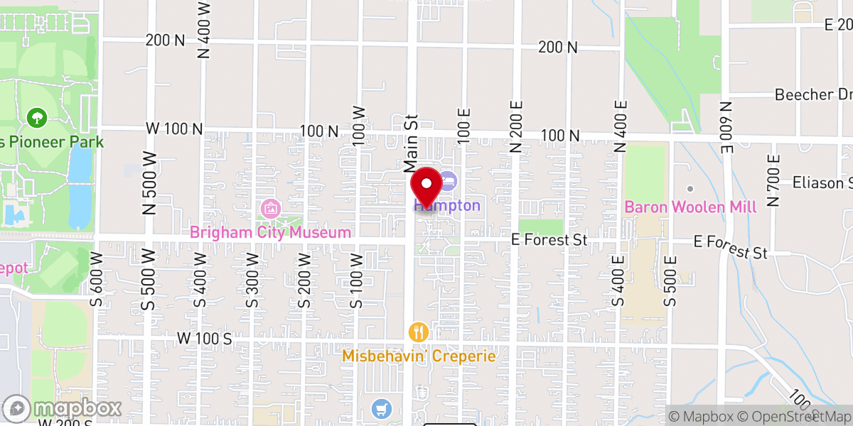 Map showing location of Brigham City Corporation
