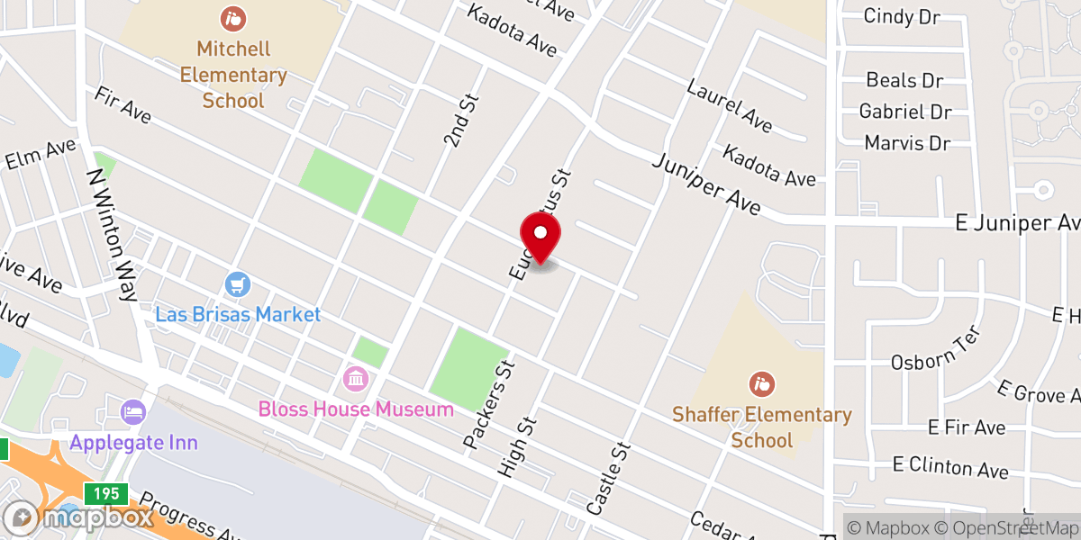 Map showing location of Atwater Community Church