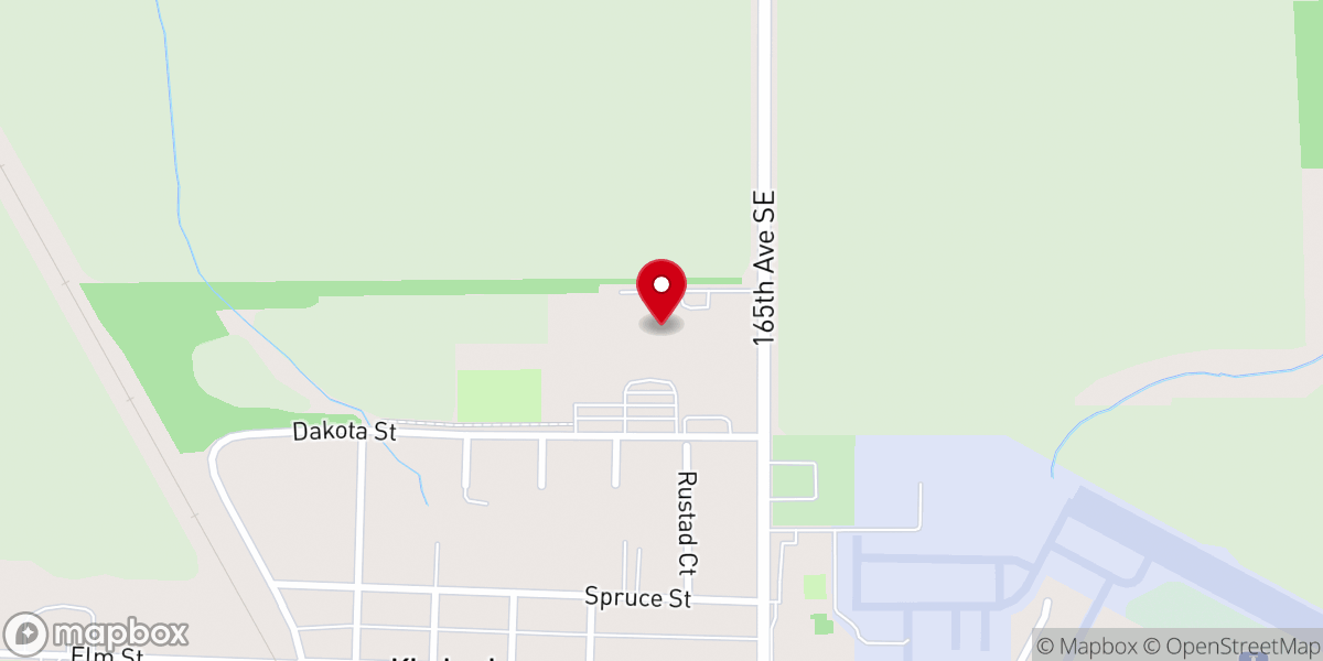 Map showing location of Bethel Church - Kindred