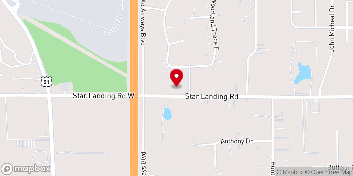 Map showing location of New Day Fellowship Church