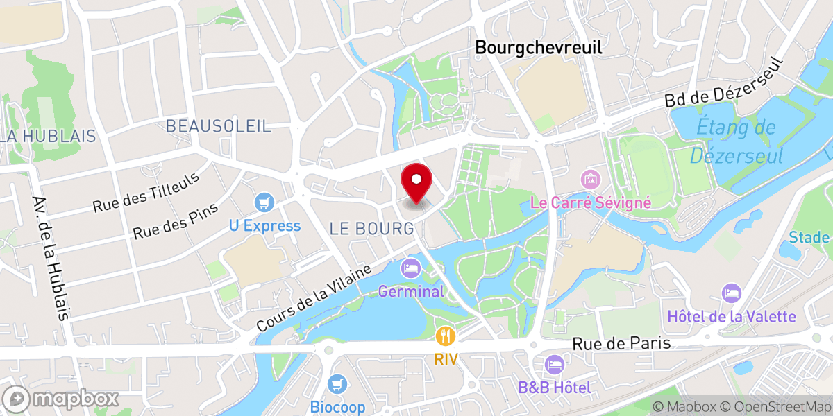 Map showing location of Église Saint-Martin