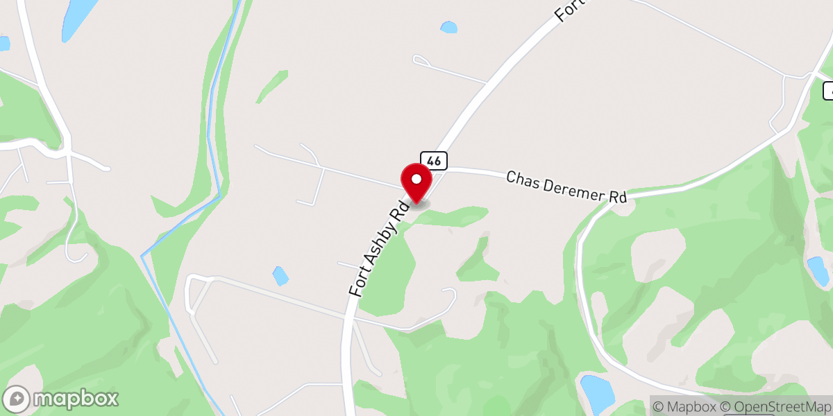 Map showing location of Patterson Creek Church