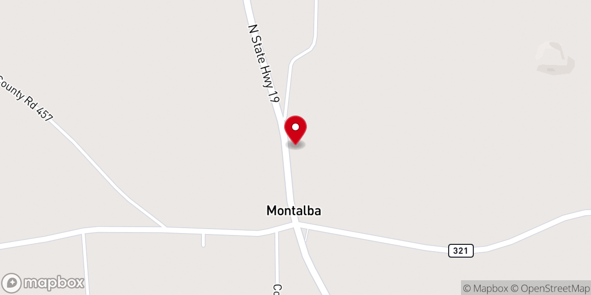 Map showing location of Montalba Christian Church