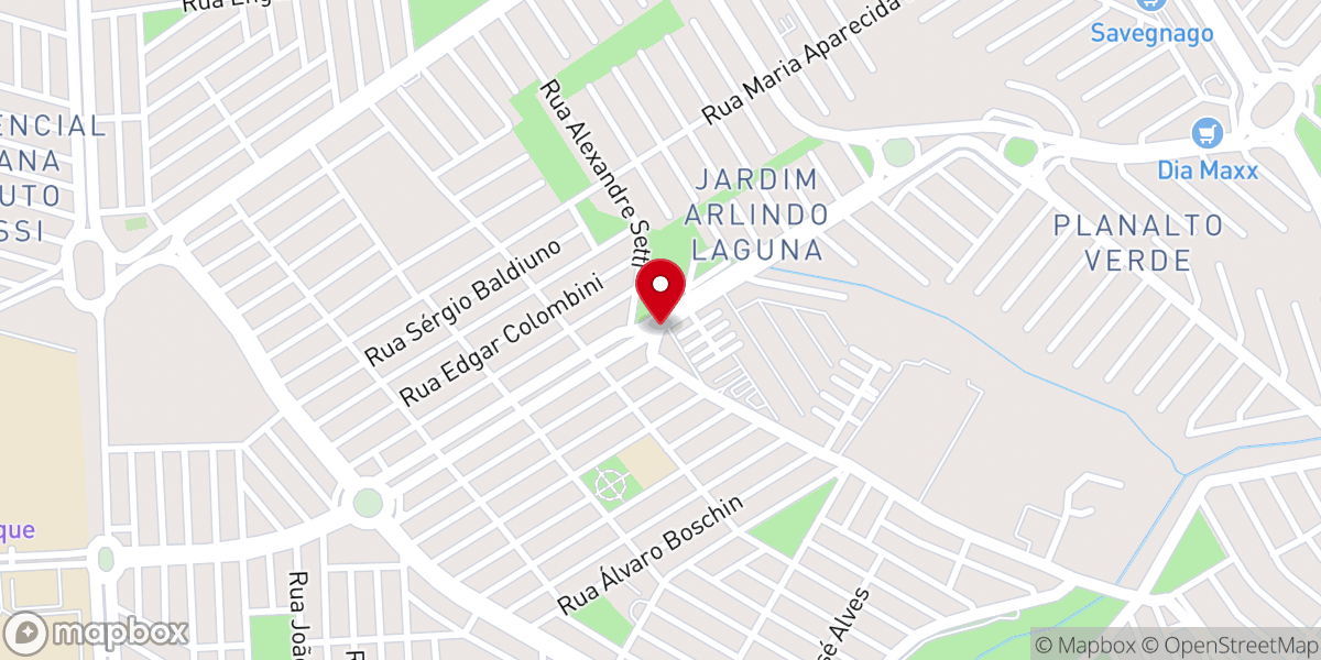 Map showing location of Ministério Batista Nova Aliança em Ribeirão Preto