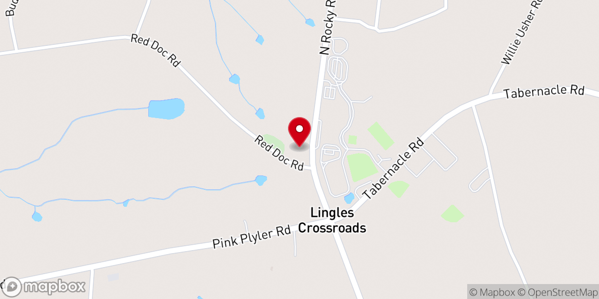 Map showing location of Bethlehem Evangelical Lutheran Church
