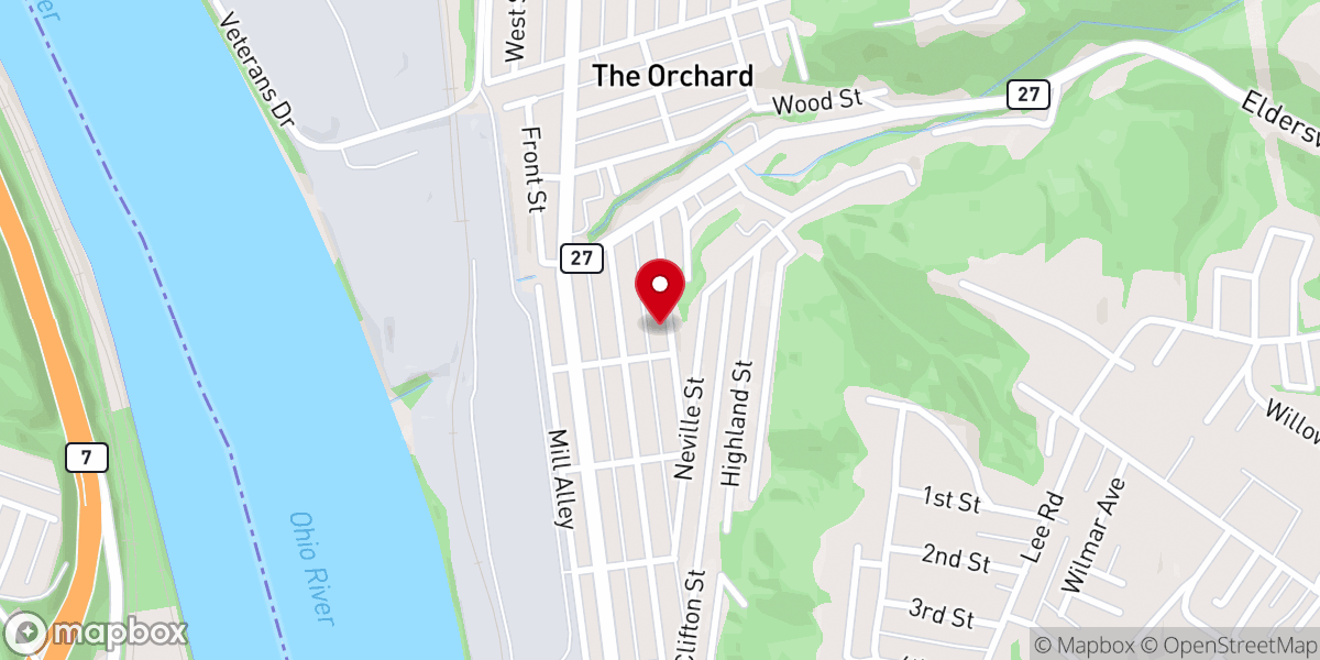 Map showing location of St. Anthony Catholic Church