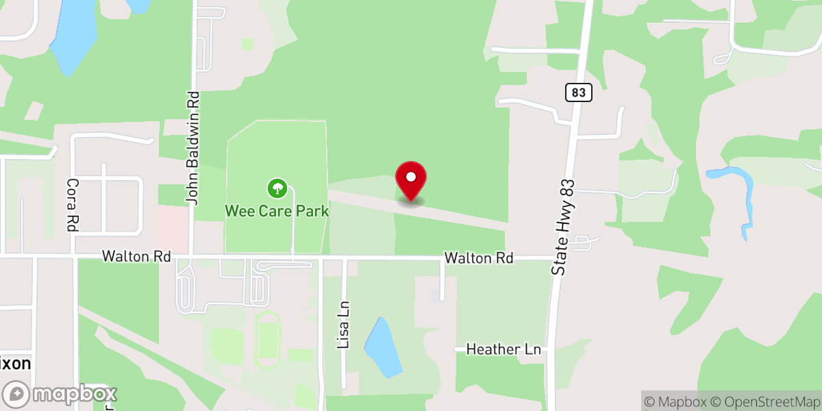 Map showing location of Grace Church - DeFuniak Springs