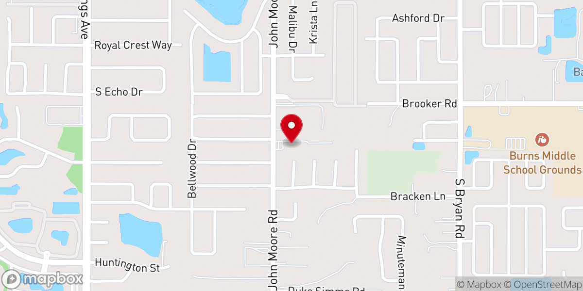 Map showing location of Brandon Fellowship Baptist Church