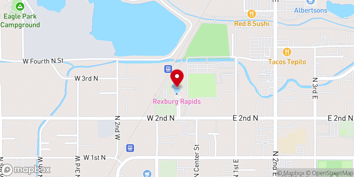 Map showing location of Rexburg Rapids