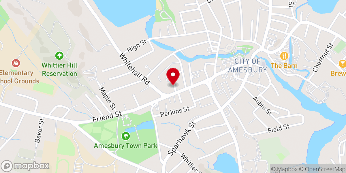 Map showing location of All Saints Anglican Church of Amesbury