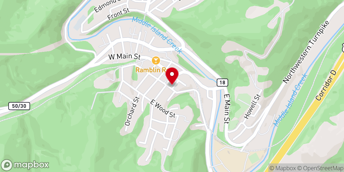 Map showing location of Doddridge County Courthouse