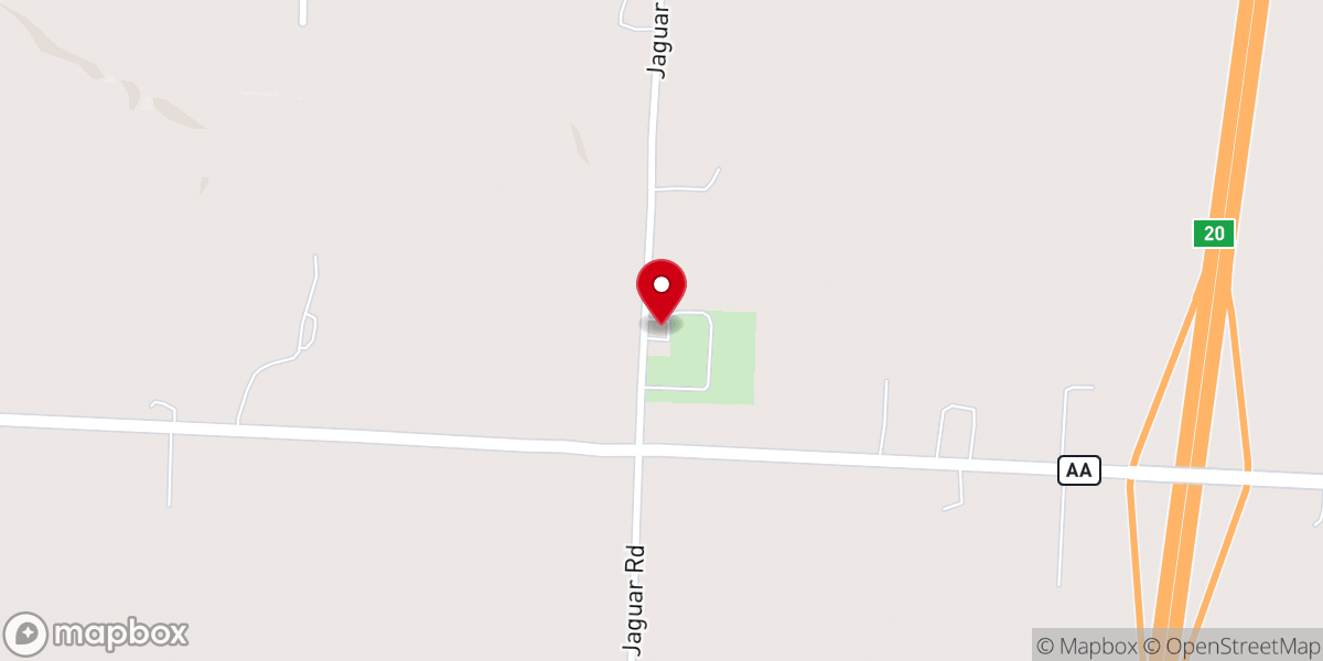 Map showing location of Oakwood Church