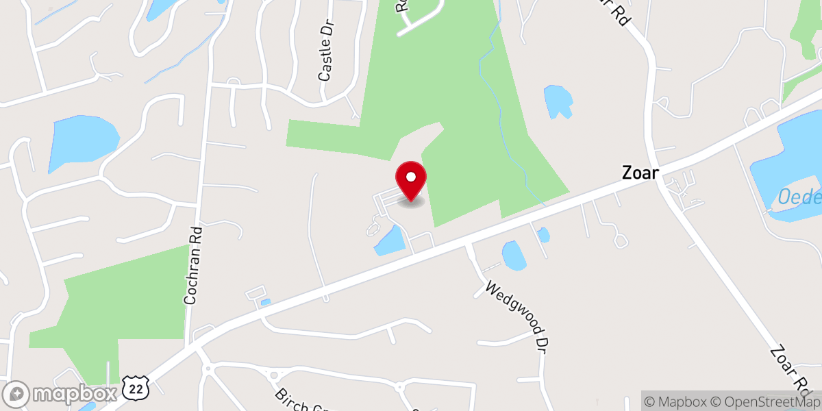 Map showing location of St. Philip the Apostle Catholic Church