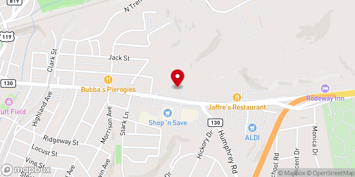 Map showing location of Diocese of Greensburg