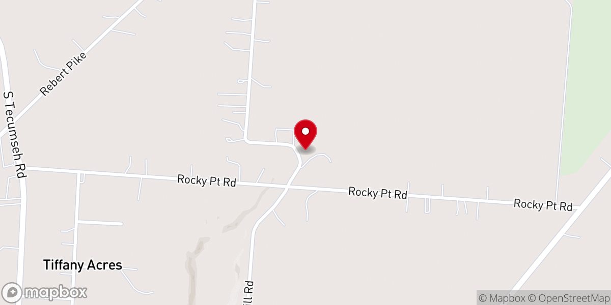 Map showing location of Rocky Point Chapel