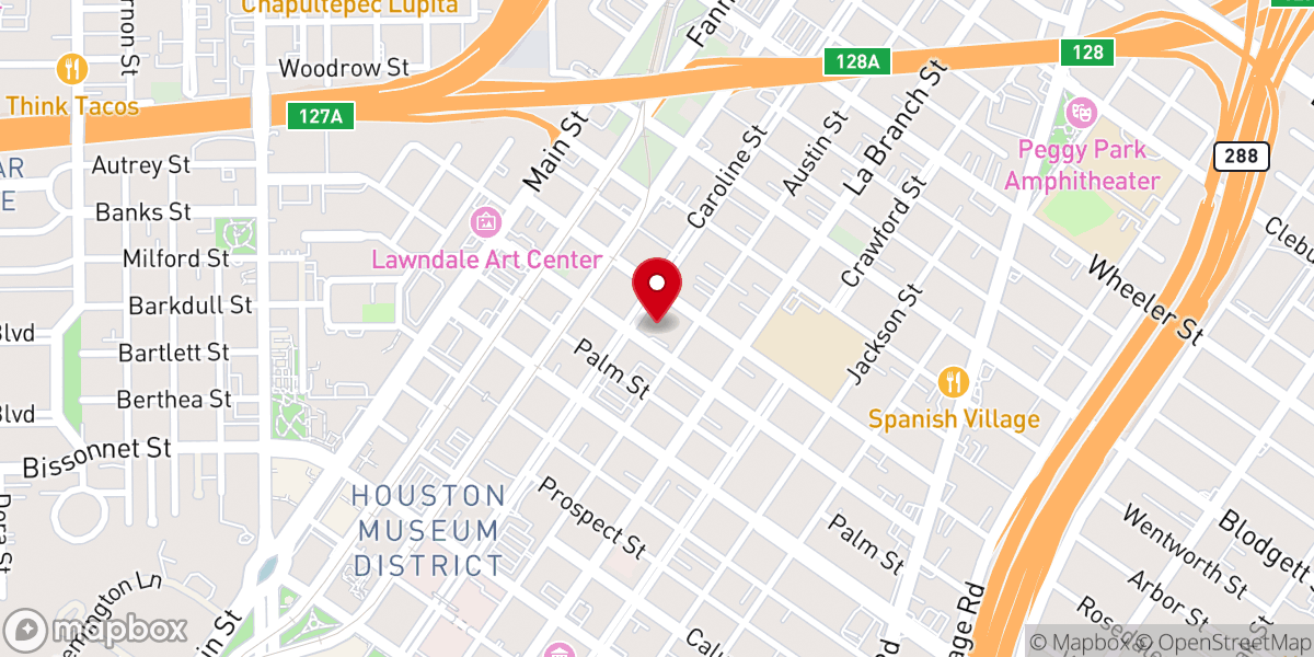Map showing location of Covenant Church Houston