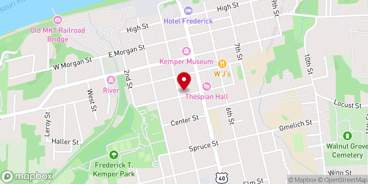 Map showing location of Christ Church Episcopal