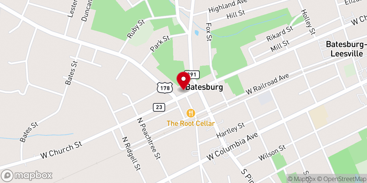 Map showing location of St John's Global Methodist Church