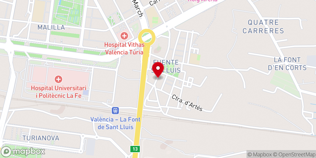 Map showing location of Iglesia Cristiana Reconcíliate con DIOS Levante
