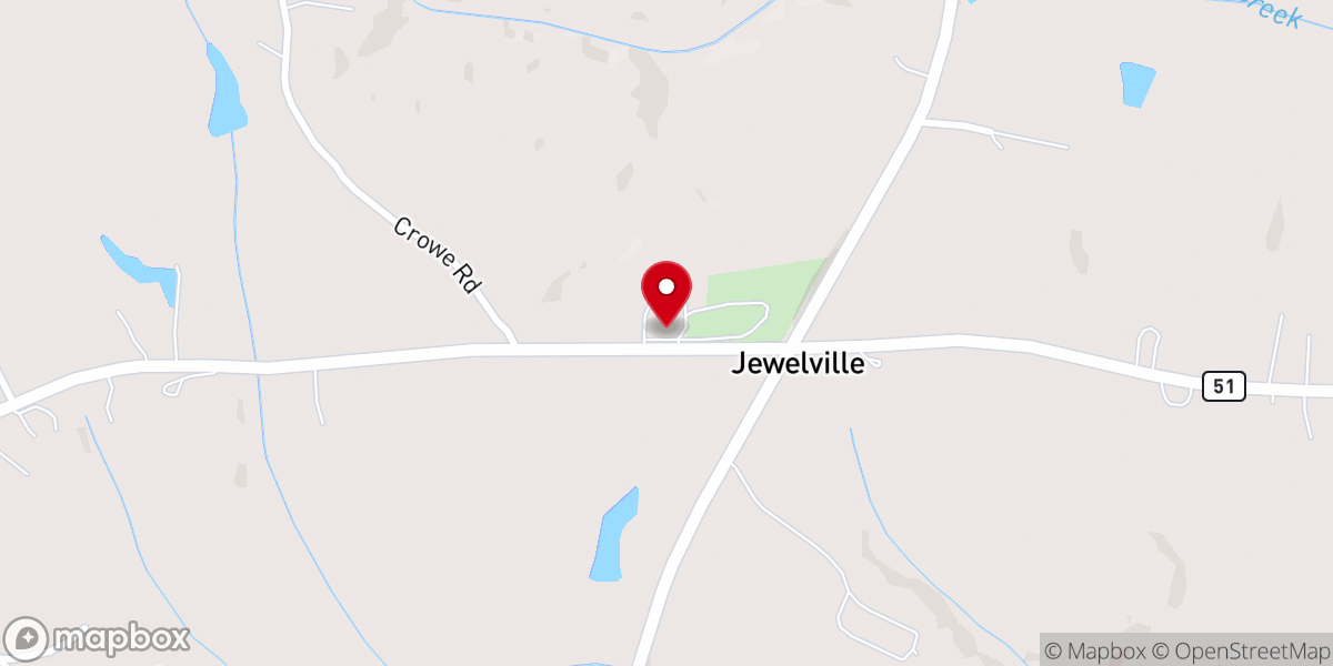 Map showing location of Nails Creek Baptist Church