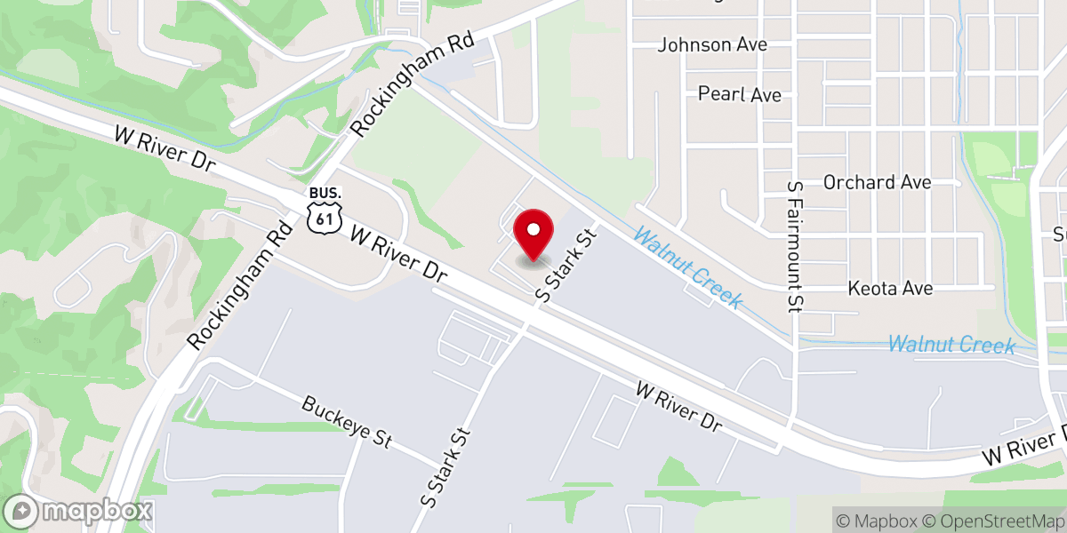 Map showing location of Westside Assembly of God Church