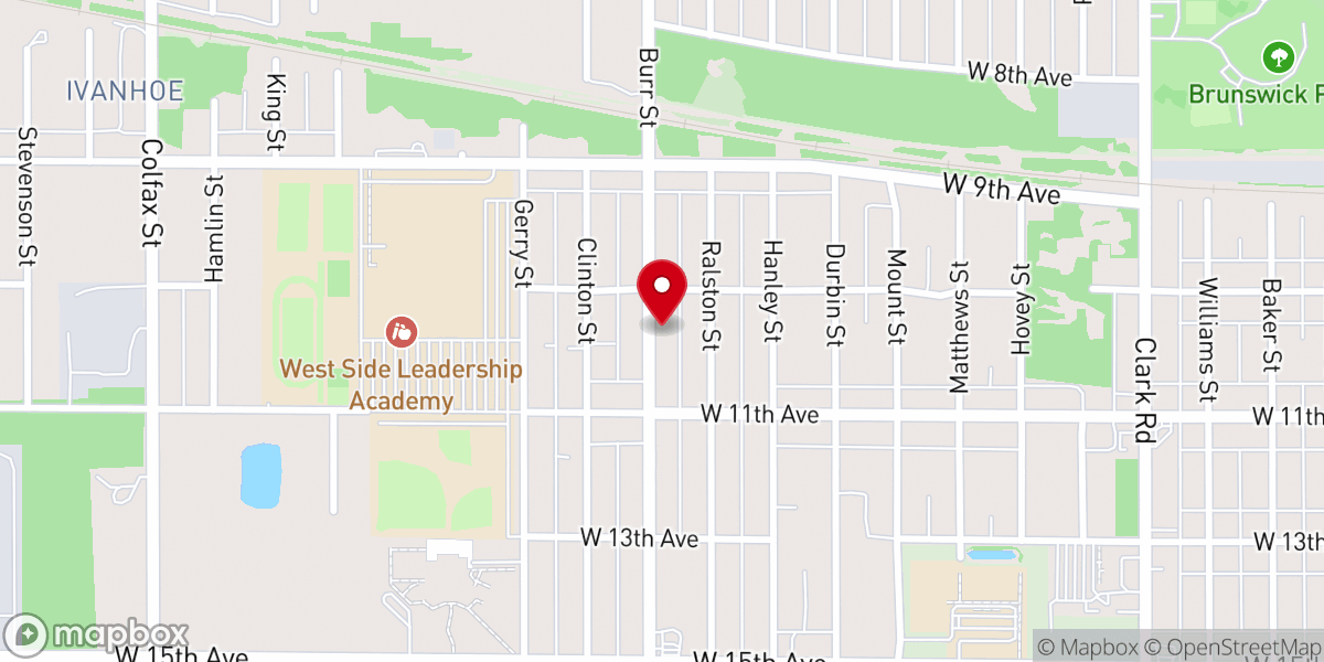 Map showing location of Mount Bethany Missionary Baptist Church