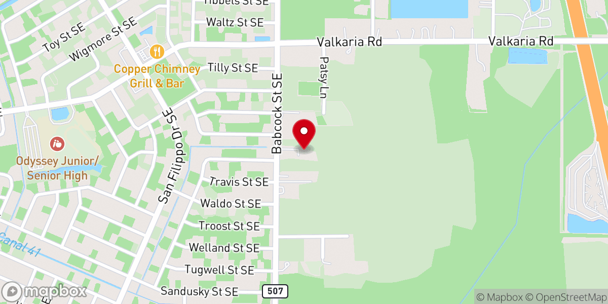 Map showing location of Christ United Methodist Church