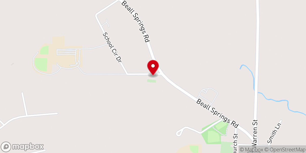 Map showing location of Piney Grove Baptist Church