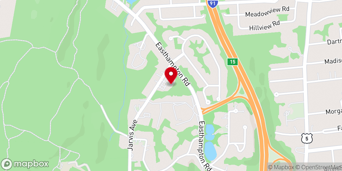 Map showing location of St. Peter's Lutheran Church
