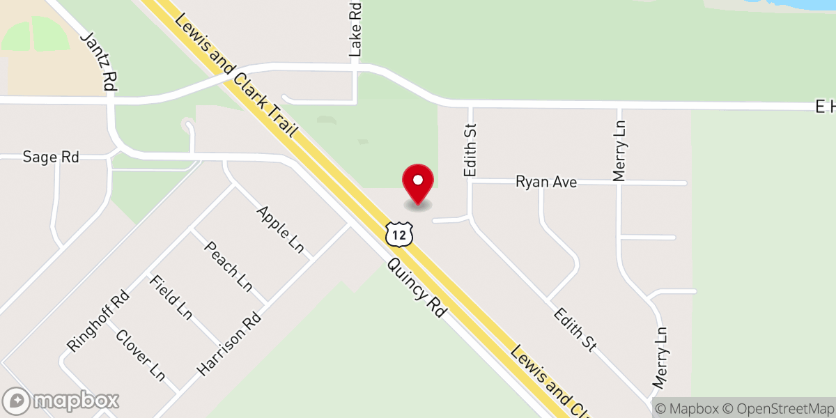 Map showing location of Trinity Church