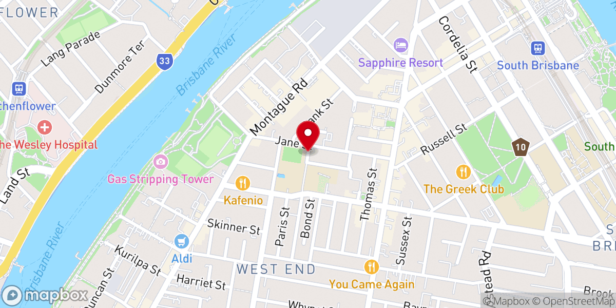 Map showing location of 布里斯本活泉宣道會 Brisbane Living Water Alliance Church
