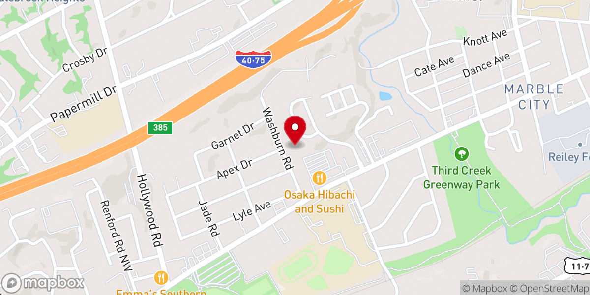 Map showing location of Washburn Street Church