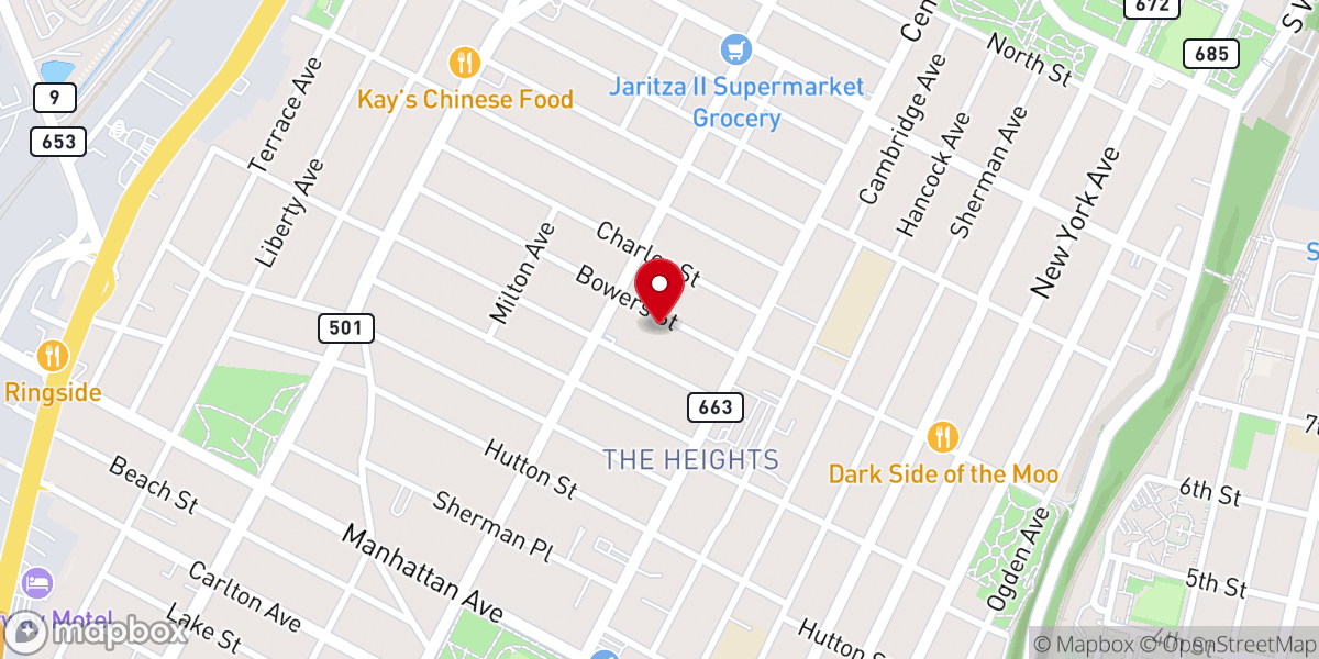 Map showing location of Trinity Baptist Church