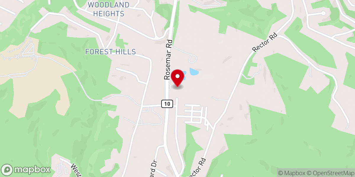 Map showing location of Rosemar United Methodist Church