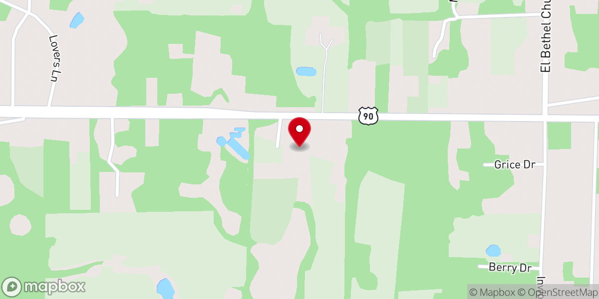 Map showing location of United Believers Worship Center