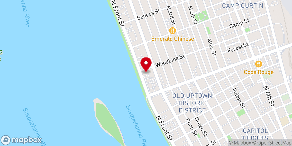 Map showing location of First Church of Christ