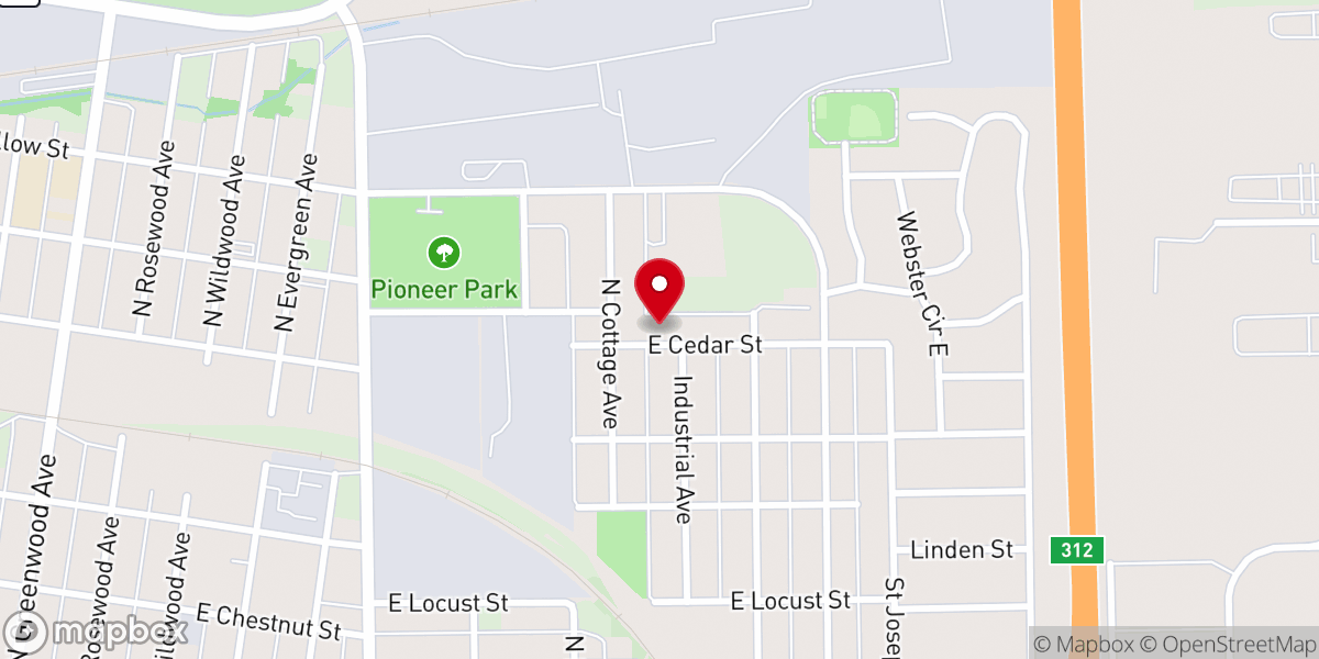 Map showing location of Greater New Hope Baptist Church