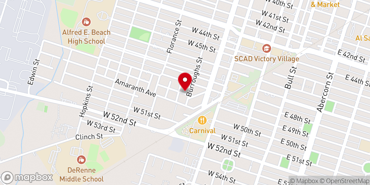 Map showing location of Saint Thomas African Methodist Episcopal Church