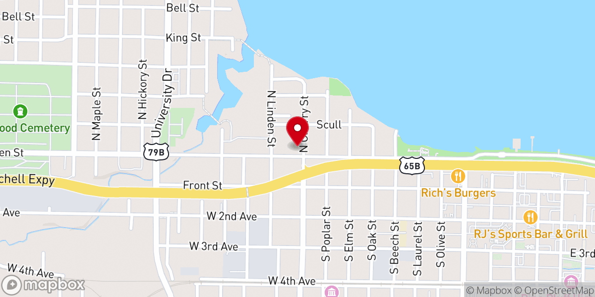 Map showing location of Saint John African Methodist Episcopal Church