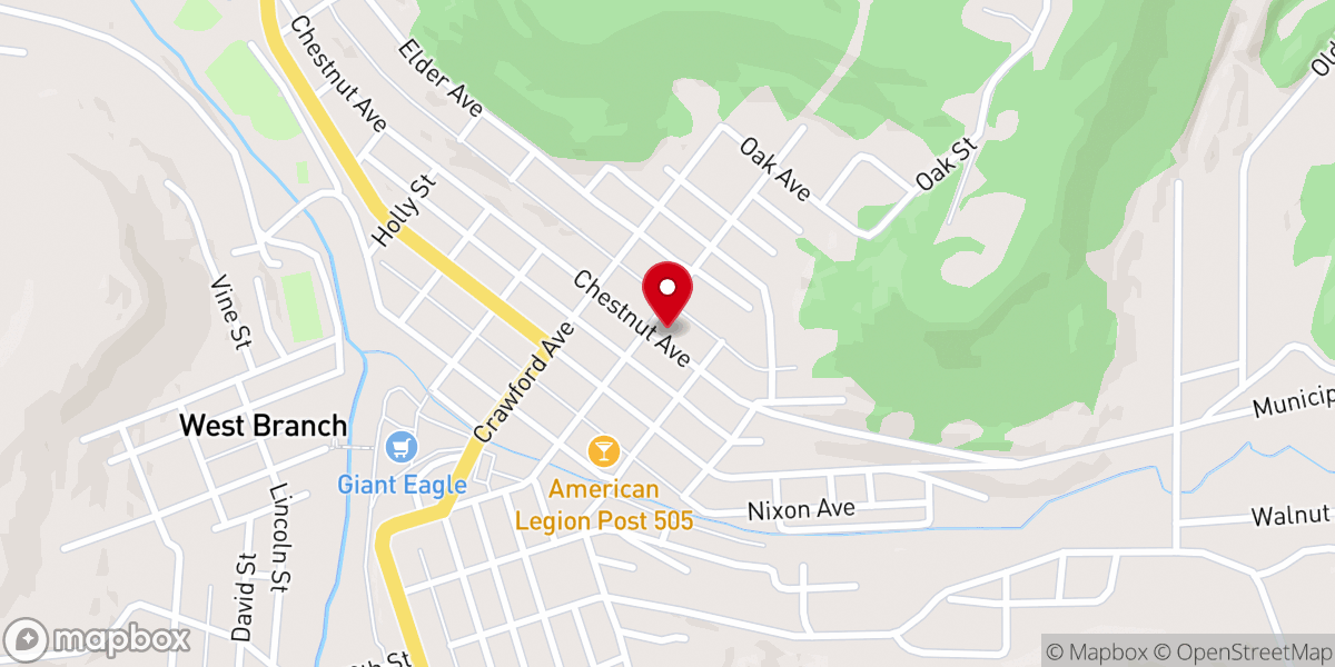 Map showing location of Prince of Peace Roman Catholic Church