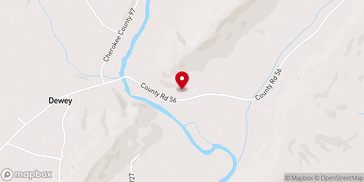 Map showing location of Rock Hill Baptist Church