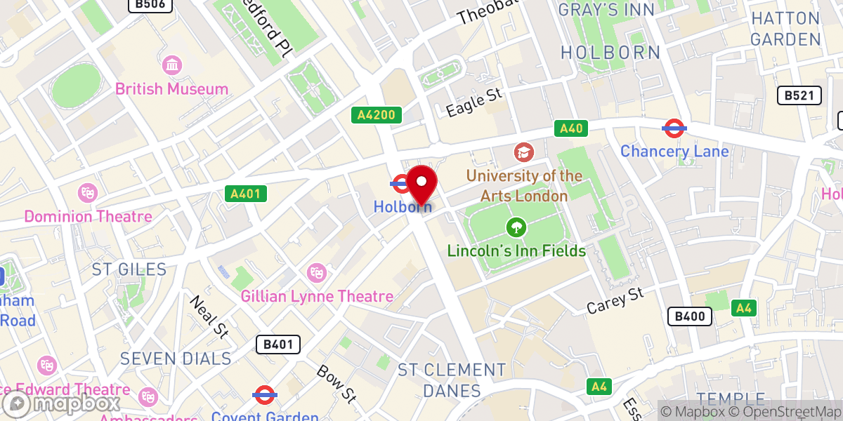 Map showing location of St Anselm and St Cecilia Church