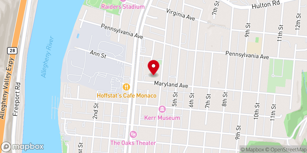 Map showing location of Holy Family Parish - St. Irenaeus Church