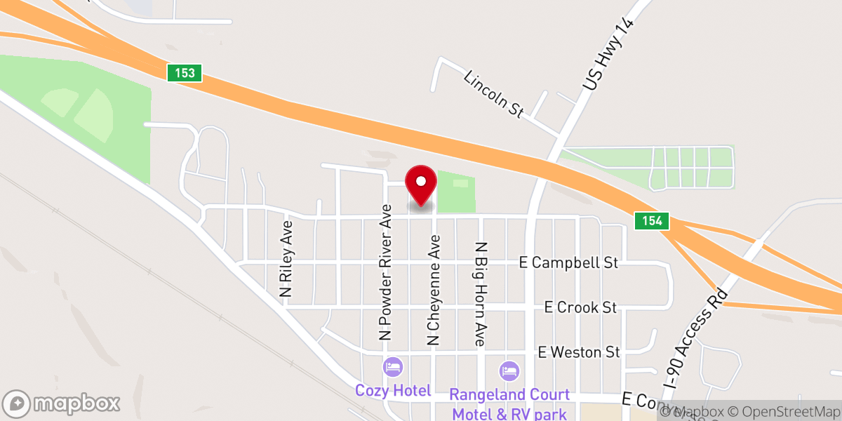 Map showing location of Bethlehem Lutheran Church